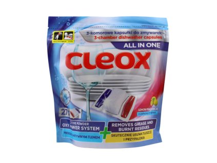 Cleox 3-komorové gelové kapsule do umývačky riadu 27ks