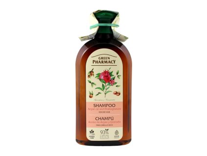 Green Pharmacy šampón na suché vlasy 350 ml – Arganový olej a Granátové jablko