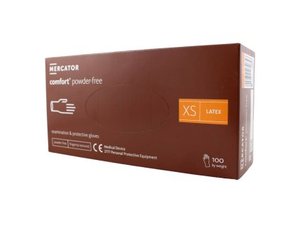 376767 latexove rukavice mercator comfort nepudrovane xs 100ks