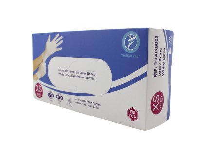 Latexové rukavice THERALYSE nepúdrované XS 100ks