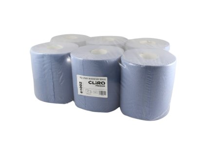 377421 377421 papierova utierka hruba cliro modra maxi 19cm 2vrst 100m perforacia 6ks