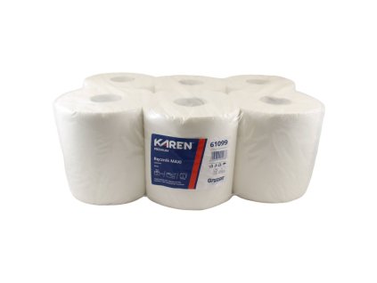 Papierové utierky KAREN PERFOROVANÉ MAXI s Ø 19 CM, 110 M