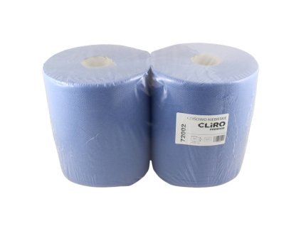 377583 priemyselna papierova utierka cliro modra 2vrst 200m 2ks