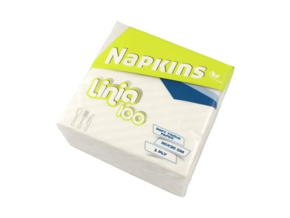 377649 servitky biele 1vrst linia 100 30x30cm