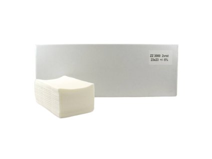 ZZ skladané papierové utierky 100%cel. 2vrst. 23x23cm (3000ks)
