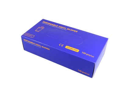 Vinylové rukavice transparentné jednorázové S 100ks