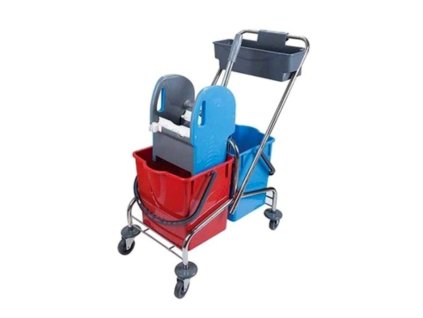 379437 379437 upratovaci vozik 2 x 18l vedra chrom konstrukcia zmykaci lis vanicka