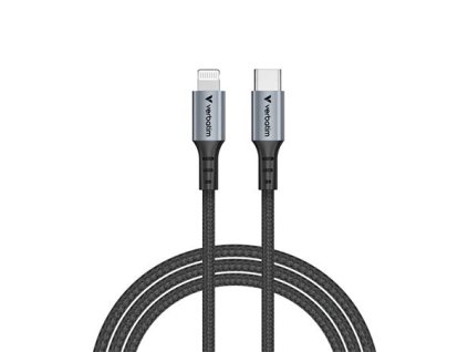 USB kábel, USB-C - Lightning (Apple), 1,2 m, VERBATIM, čierna