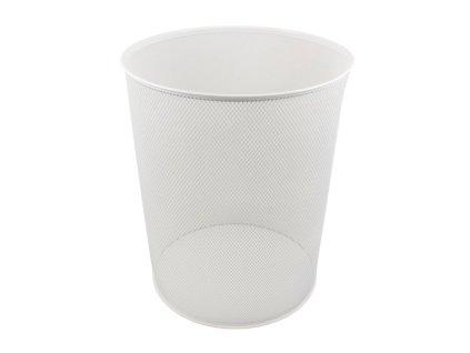 380934 odpadkovy kos droteny biely 12l