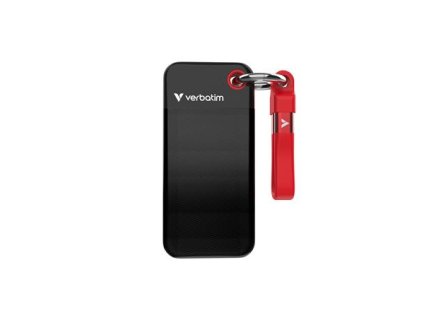 SSD (externá pamäť), 1TB, USB 3.2 Gen2, VERBATIM "Pocket SSD", čierna/červená
