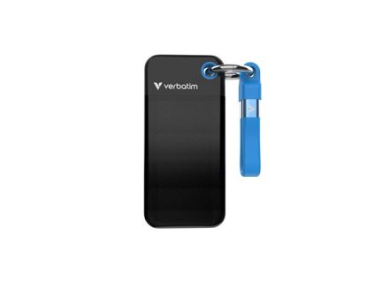 SSD (externá pamäť), 1TB, USB 3.2 Gen2, VERBATIM "Pocket SSD", čierna/modrá