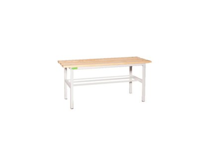 Šatníková lavica s roštom na obuv, v.42 x š.100 x h.33cm, RAL7035 sivá, drevo lipa