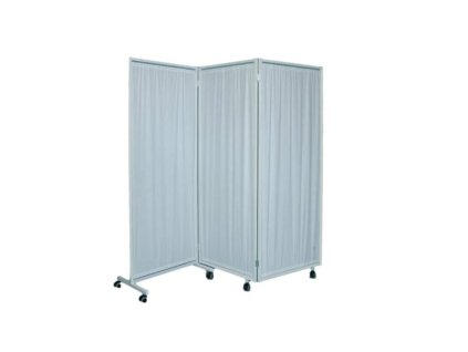 Mobilný paraván, 3-dielny, v.178 x š.192 cm, biely