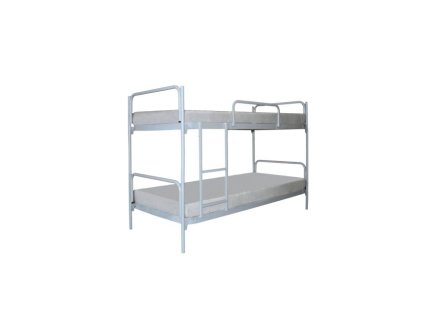 Skladacia kovová posteľ, poschodová, v.150 x d.216 x h.95 cm, sivá RAL 7035