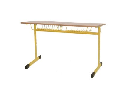 Dvojmiestna lavica pevná, veľ. 2, žltá