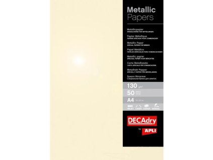 Metalický papier APLI A4 šampanské, 130g, 50 hárkov