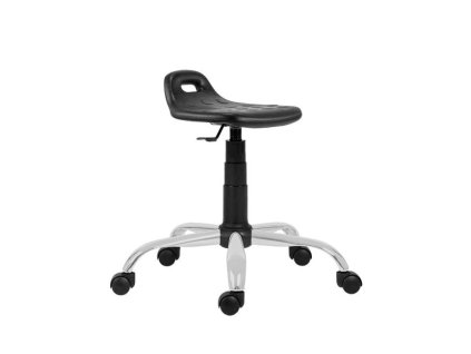Pracovný taburet 1280 PU Work, chróm