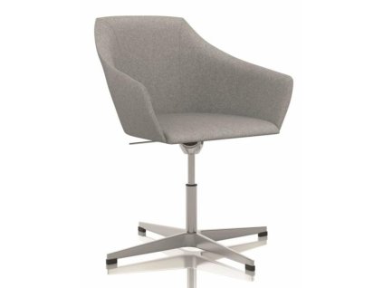 Čalúnené kreslo Wind Cross, hliníková báza, látka VIS001 béžová