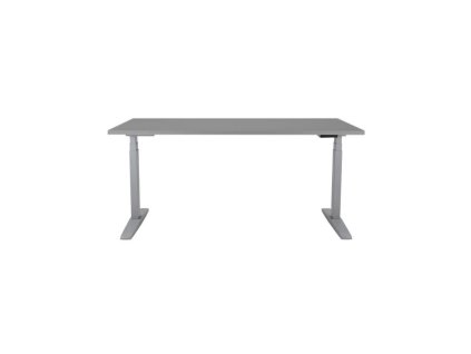 Výškovo nastaviteľný stôl BASIC, 2-motorový, 160x80 cm, podnož sivá + doska sivá