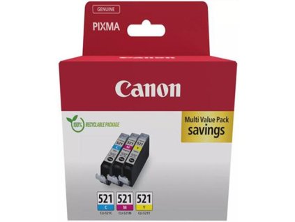 Atramentová náplň Canon CLI-521 pre MP540/620/630/980/iP3600/4600 multipack C/M/Y