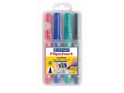 Sada popisovačov na flipchartové bloky Centropen 8550/4S