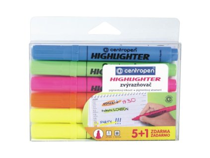 Sada zvýrazňovačov Centropen 8552/6S