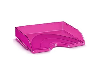 Odkladač Cep Happy na šírku transparentný ružový