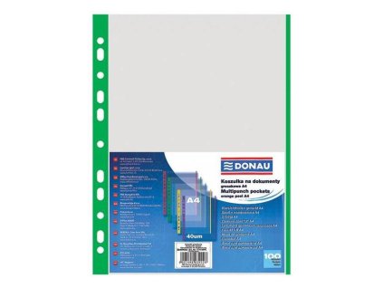 Euroobal DONAU A4 40mic so zeleným okrajom 100ks