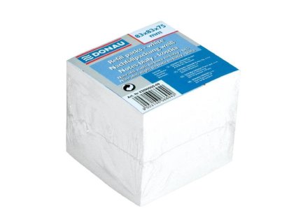 Poznámkový bloček kocka nelepená, 83x83x75 mm, biela