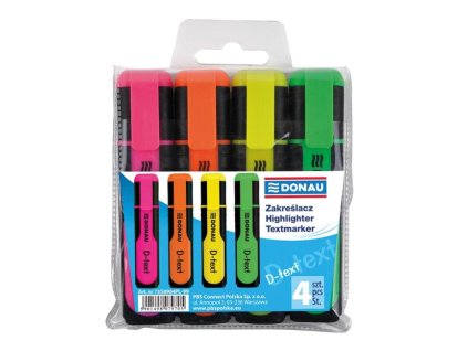 Sada zvýrazňovačov DONAU D-text 4S