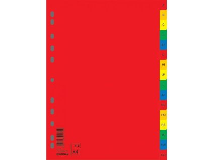 Plastový rozraďovač DONAU A-Z farebný