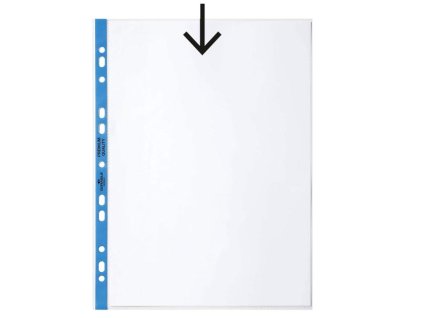 Euroobal DURABLE A4 90mic s modrým okrajom 100ks