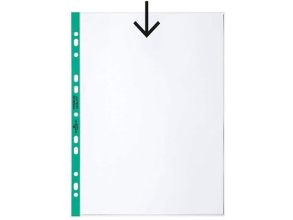 Euroobal DURABLE A4 90mic so zeleným okrajom 100ks