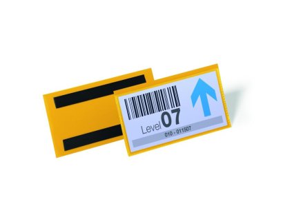 Magnetické vrecko na štítok 150 x 67 mm 50 ks žlté