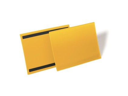 Magnetické vrecko na štítok 297 x 210 mm na šírku 50 ks žlté
