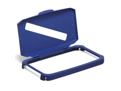 Výklopné veko s otvorom na papier na kôš DURABIN 60 modré