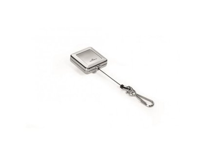 Výsuvný kotúč kovový hranatý s karičkou DURABLE JOJO CHROME QUADRO strieborný 1ks