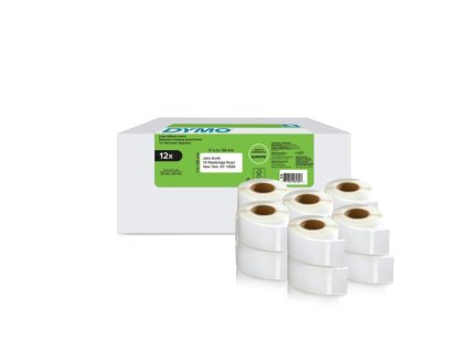 Samolepiace etikety Dymo LW 54x25mm spiatočné adresy biele 12 roliek