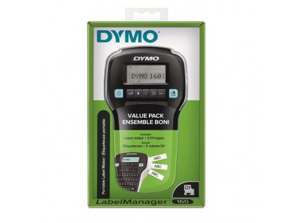 Dymo LM 160 tlačiareň štítkov a 3x D1 pásky 12mm x 7m čierna na bielej