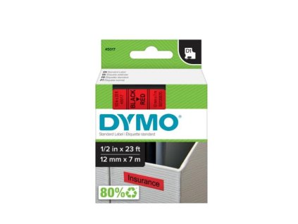Samolepiaca páska Dymo D1 12 mm červená/čierna
