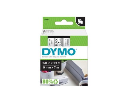 Samolepiaca páska Dymo D1 9 mm číra/čierna