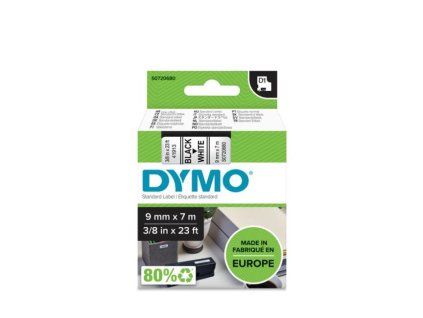 Samolepiaca páska Dymo D1 9 mm biela/čierna