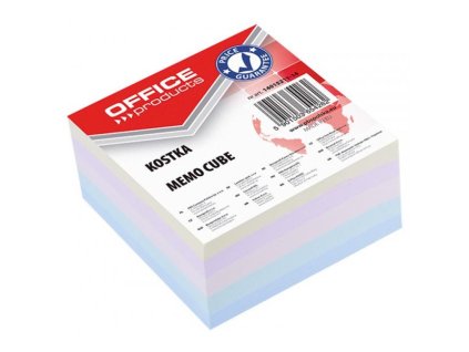 Poznámkový bloček kocka Office products lepená pastelová, 85 x 85 x 40 mm