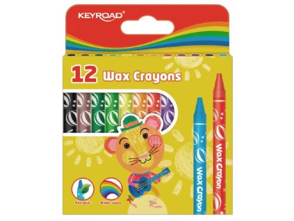 Voskovky KEYROAD, 12 ks, mix farieb