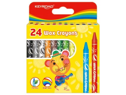 Voskovky KEYROAD, 24 ks, mix farieb