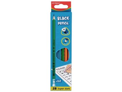 Sada ceruziek KEYROAD drevená 12 ks, mix farieb