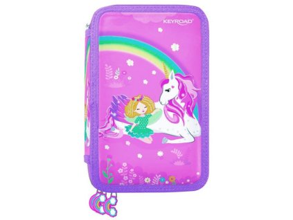 Peračník KEYROAD 2-zipsový plný, mix farieb