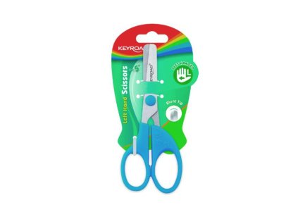 Detské nožnice KEYROAD Kids pre ľavákov 13 cm, blister, mix farieb