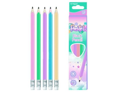 Sada ceruziek KEYROAD Pastel color collection! 12 ks, mix farieb