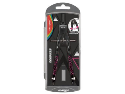 Kružidlo KEYROAD kovové, display 12 ks, mix farieb